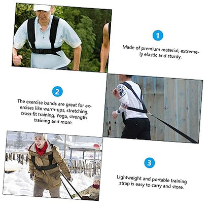 Happyyami Universal Adjustable Sled Harness for Resistance Training Jogging Exercise Belt Fitness Device