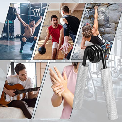 Hand Grip Strengthener,3 Pack (150,200,250lbs) Grip Strength Trainer Forearm Strengthener Hand Strengthener for Home Gym & Office - color: Silver