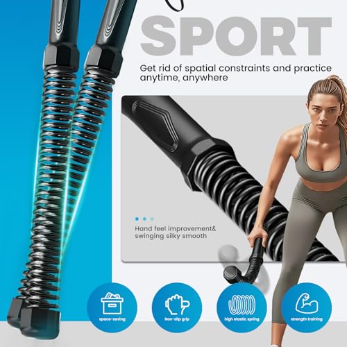 Cordless Battle Rope, Ropeless Training Rope, Heavy Duty Cordless Battle Rope, Heavy Duty Portable Cordless Battle Ropes for Home Gym,Strength Training, Arm Toning & Functional Fitness