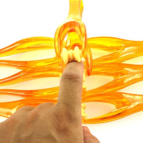 2 Pieces Orange Finger Joints Massager Hand Handheld Blood Circulation Tool Stress Relief Plastic Care Relax Double Rubber Roller Massage (2)