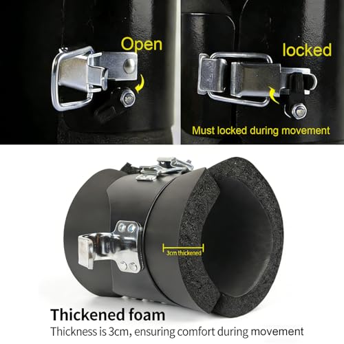 Anti Gravity Inversion Hang Up Boots - Heavy Duty Ankle Holders for Pull Up Bar, Black Padded Foam Fitness Equipment with Locking Buckles, Bearing Capacity 150KG, Includes 2m Safety Rope