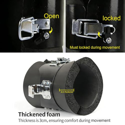 Anti Gravity Inversion Hang Up Boots - Heavy Duty Ankle Holders for Pull Up Bar, Black Padded Foam Fitness Equipment with Locking Buckles, Bearing Capacity 150KG, Includes 2m Safety Rope