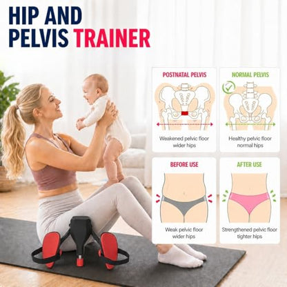 Thigh Trainer Master for Women & Men, Kegel Master & Pelvic Floor Trainer, Inner Thigh Exerciser, 22-77lbs Resistance, Glute & Hip Toner, Home Workout Equipment with Bands, Fitness for Home & Travel