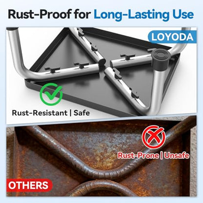 Loyoda Step Stools for Adults with Non-Slip Feet & Platfrom, Lightweight