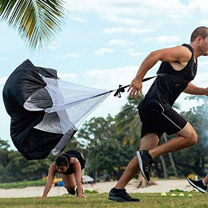 Running Speed Training, Umbrella Speed Chute,Resistance Parachute,Training Parachute,Running Parachute for Adul,Red - color: Red
