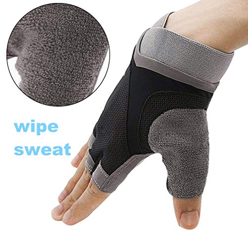 Luwint Women Fingerless Yoga Gloves, Non Slip Padded Barre Pilates Fitness Workout Training Exercise Accessories