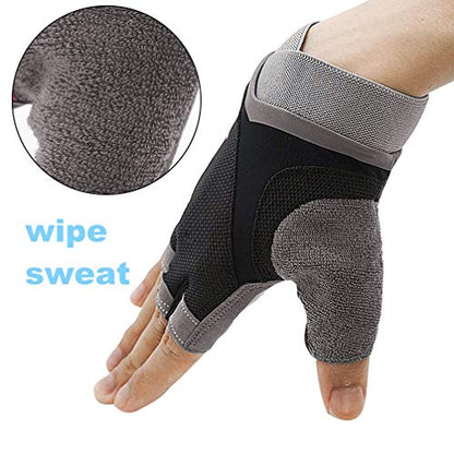 Luwint Women Fingerless Yoga Gloves, Non Slip Padded Barre Pilates Fitness Workout Training Exercise Accessories