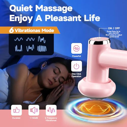 Anti Cellulite Massage Tool, Body Sculpting Machine for Women, Lymphatic Drainage Device with Lipo Roller, Handheld Home Use for Belly Fat, Stomach, Thighs & Buttocks Sculpting (Pink)
