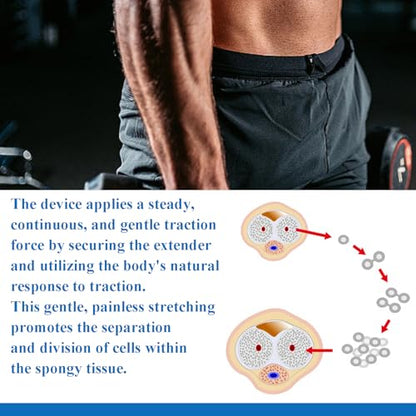 Upgraded Third-Generation Male Extender, Physical Stretching Device Trainer, Adjustable & Growth Promoting Traction Device (Black)