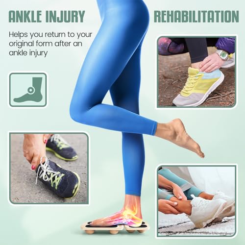 Ankle Strengthener 3 Optional Levels, Blackboard Foot Trainer for Sprained, Foot Strengthener Ankle Balance Board Suitable for Athletes, Injury Tehabilitation, Kids to The Elderly (with Instructions)
