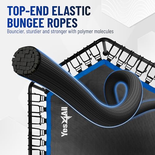 Yes4All Rebounder Trampoline for Adults, 48-Inch, 350 LBS Stable & Silent Exercise Trampoline for Rebounding, Jumping Cardio - color: Without handle
