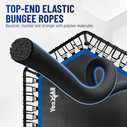Yes4All Rebounder Trampoline for Adults, 48-Inch, 350 LBS Stable & Silent Exercise Trampoline for Rebounding, Jumping Cardio - color: Without handle