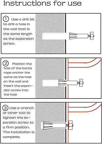 Stainless Steel Battle Rope Anchor Kit Heavy Duty Multipurpose Floor Wall Mount Suspension Point for Fitness Training Cross fit Gym Exercise