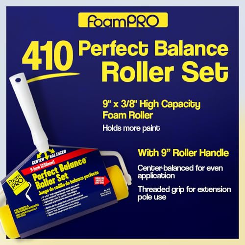 FoamPRO 410 Perfect Balance Roller Set (Frame & 9" x 3/8" Roller), 9"