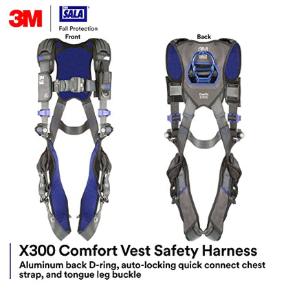 3M unisex 3m Dbi-sala Exofit X300 Comfort Vest Safety Harness Fall Protection - size: Medium