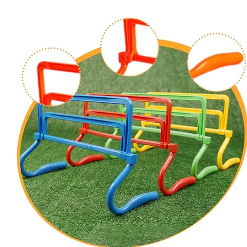 Colaxi Agility Hurdle,Agility Speed Training Equipment,Adjustable Height Jumping Bar Set for Foot Exercise Coaching Soccer - color: orange