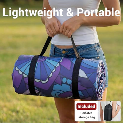 60x80" Large Picnic Blankets Waterproof Outdoor Beach Blanket Sandfree Tent Camping Sleeping Carpet Portable Yoga Meditation Mat Road Trip Car Travel Essentials Hiking Backpacking Gear Gifts