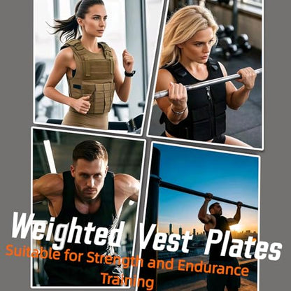 OBLT Weight Vest Plates - Vest Plates for Full-Body Strength Training, 5.5/9.3/14/19 LBS Weighted Vest Plates Suitable Crossfit,Outside and Fitness Man& Women Training - color: Yellow
