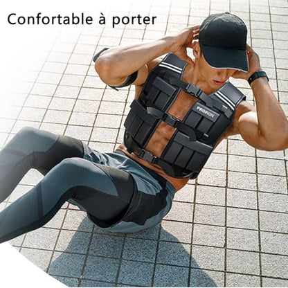 PROIRON Adjustable Weighted Vest 1-22lb/2-44lb,Strength Training Weight Vests for Men Women with Removable Weights, Body Weight Vest for Running Workout Walking Fitness Cardio,Home Gym Equipment - size: 2LB-44LB