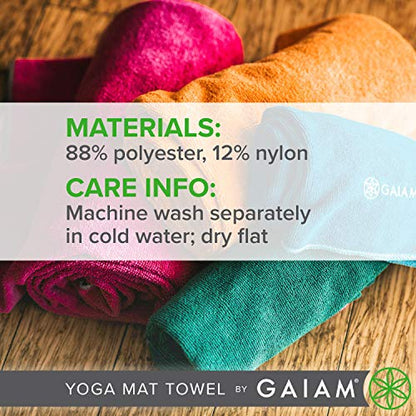 Gaiam Microfiber Yoga Mat Towel, Riverside, 24" W x 68" L - color: Riverside