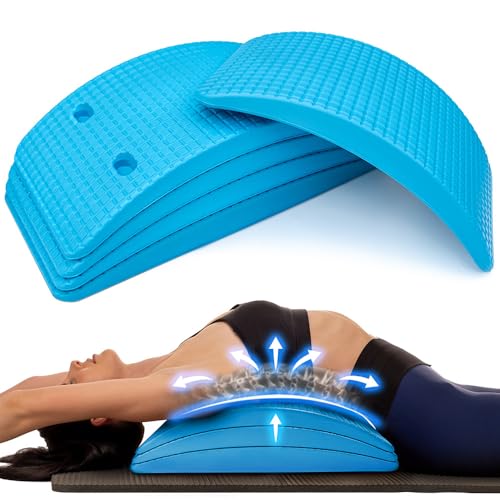 (Blue) + Sit-Ups are Stupid & Crunches are Crap Book, Back Stretcher Lumbar Support Spine Alignment & Back Pain Relief By Dr. Todd Sinett
