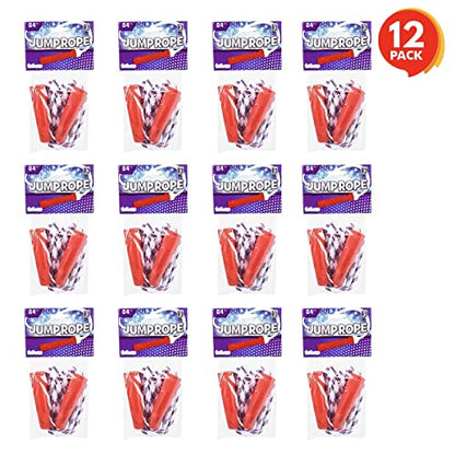 ArtCreativity 84 Inch Nylon Ropes for Kids - Pack of 12 - Durable Jump Ropes with Plastic Handles - Healthy Indoor and Outdoor Activity, Classroom Gifts, Party Favors, Gifts for Boys and Girls