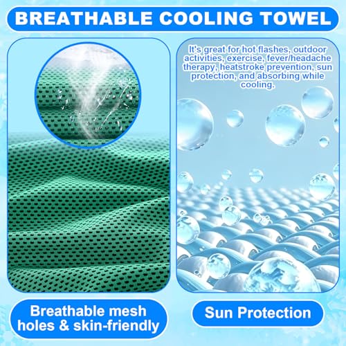 100 Pcs Cooling Towels Bulk 32 x 12 Inch Ice Towel Bulk Cooling Rag for Face and Neck Soft Breathable Microfiber Cloth Chilly Quick Cold for Gym Sport Golf Running Stay Cold (Macarons)