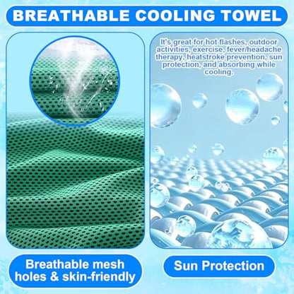 100 Pcs Cooling Towels Bulk 32 x 12 Inch Ice Towel Bulk Cooling Rag for Face and Neck Soft Breathable Microfiber Cloth Chilly Quick Cold for Gym Sport Golf Running Stay Cold (Macarons)
