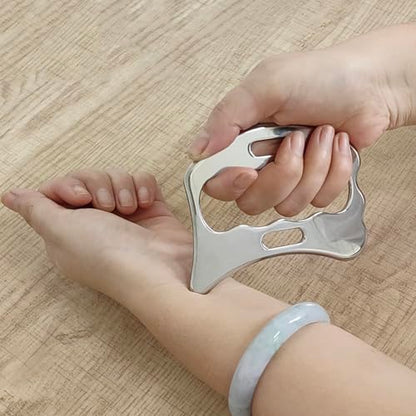 304Stainless Steel Gua Sha Muscle Scraper Scraping Massage Tool Kit,IASTM Tools, Great Soft Tissue Physical Therapy Used for Back, Legs, Arms,Neck (L-SD2B)