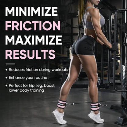 Ankle Strap for Cable Machine, Ankle Resistance Bands, Cable Kick Back Ankle Straps for Gym, Glute Workouts, Leg Extensions, Adjustable Straps with Neoprene Padding