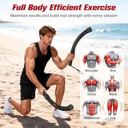 Relife Ropeless Battle Ropes, 2 in 1 Weighted Cordless Battle Ropes for Home Gym - Portable Home Gym Equipment for HIIT, Strength Building, Low-Impact Cardio for Men & Women