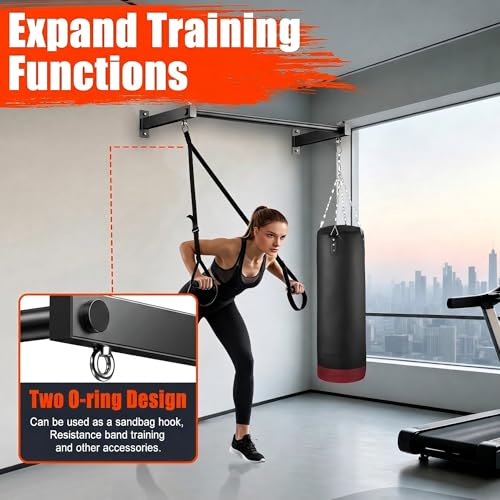 Wall Mount Pull Up Bar, Fits 16", 24" & 32" Studs, Supports 500 Lbs
