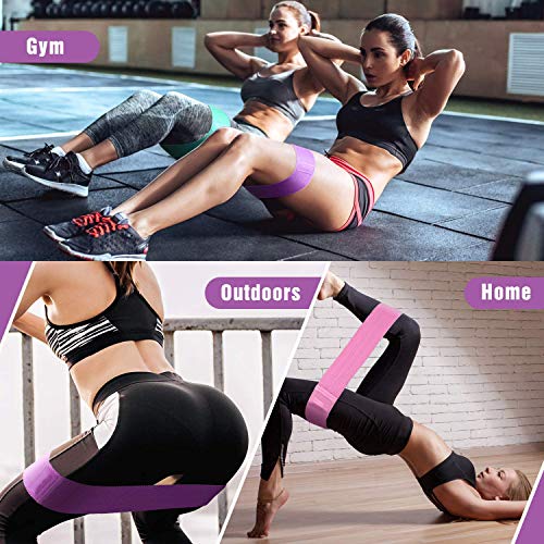 Booty Bands, Non Slip Resistance Bands for Legs and Butt, Workout Bands Exercise Bands Glute Bands for Women, 3 Pack