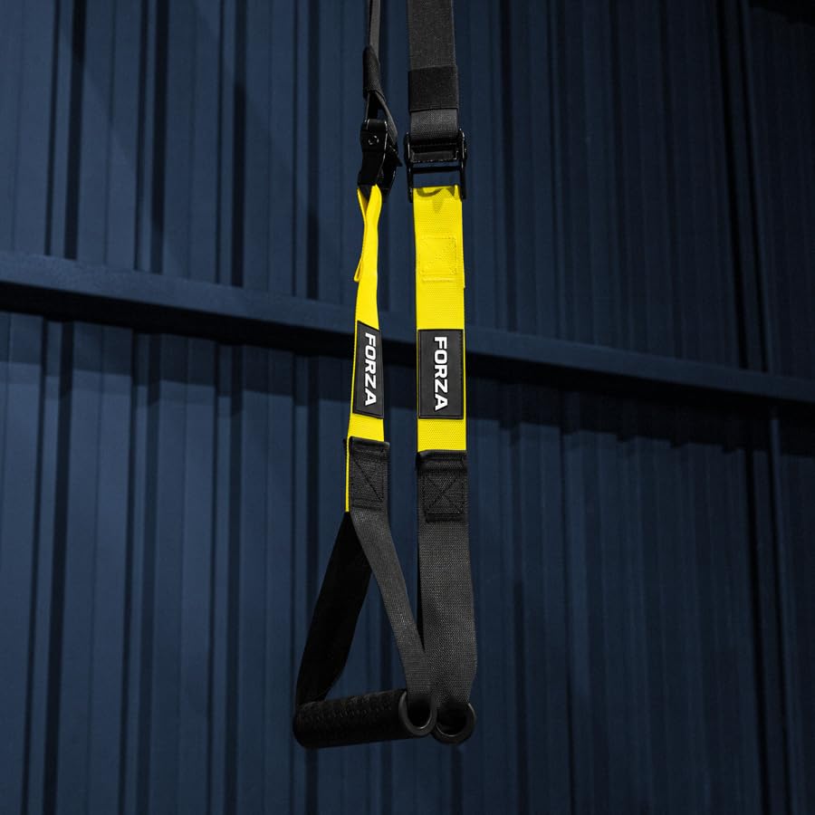 FORZA Suspension Training Straps | Adjustable Bodyweight Resistance Trainer with Door Anchor, EVA Foam Handles & Carry Bag | Home Gym Workout Straps for Strength, Core & Full Body Training