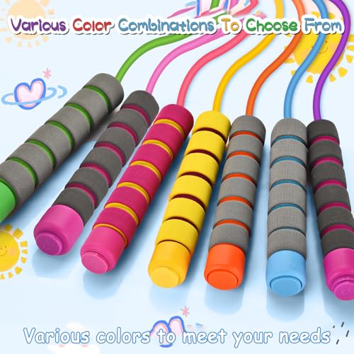 Jump Rope For Kids,Jump Rope Kids,Adjustable Soft Skipping Rope,Toddler Jump Rope With Skin-Friendly Foam Handles For Kids, Boys,Girls,Women, Men,Exercise Activity,Outdoor Fitness - color: Blue