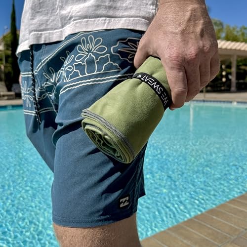 We Sweat's (2 Pack) Microfiber Towels Perfect for Travel, Gym Shower & Camping. Ultra Compact - Lightweight Shower Towels - Soft and Absorbent Silver Ion Odor-Free Absorbent Fiber - Quick Dry Towels