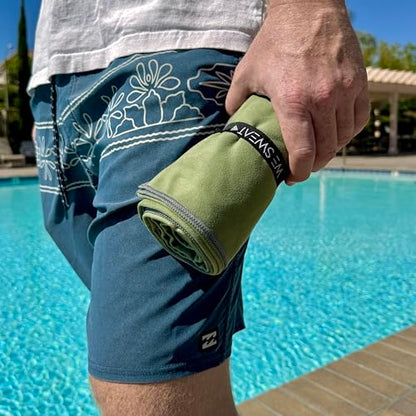 We Sweat's (2 Pack) Microfiber Towels Perfect for Travel, Gym Shower & Camping. Ultra Compact - Lightweight Shower Towels - Soft and Absorbent Silver Ion Odor-Free Absorbent Fiber - Quick Dry Towels