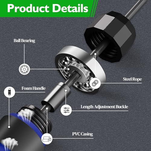 24 Pack Jump Ropes, Tangle-Free Speed Jumping Ropes with Foam Handles for Women Men, Adjustable Skipping Ropes for Fitness Workout Slim Body