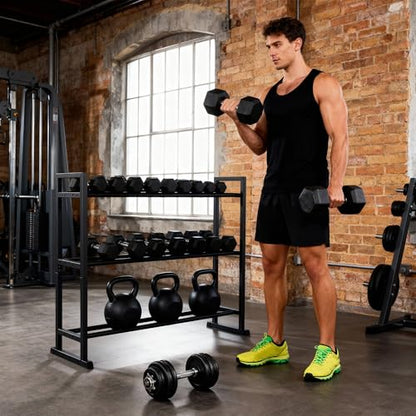 Dumbbell Rack, 2-Tier | 3-Tier Weight Rack for Home Gym, 300LB | 450LB Adjustable Dumbbell Rack Stand Only Weight Storage Rack Gym Organizer - size: 3-Tier dumbell rack
