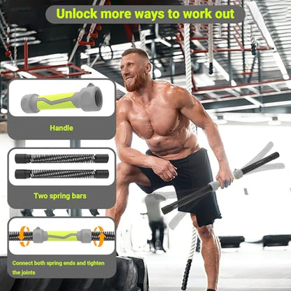 Weighted Cordless Battle Ropes, 2-in-1 Portable Ropeless Battle Ropes for Home Gym, Workout Ropes for HIIT, Strength & Low-Impact Aerobic Training, Versatile Exercise Equipment for Men & Women
