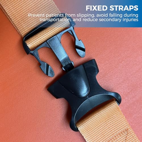 Portable Foldable Spine Board Stretcher for Emerncy, Water-Resistant Backboard for Patient Transport, Ideal for Ambulance, First Aid, and Mcal Use.