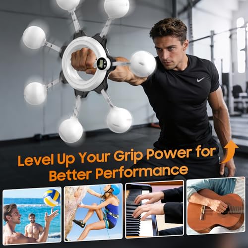 Forearm Trainer, Wrist Hand Exerciser Shoulder Reliever Ball Swing Arm Chest Upper Body Strength Workout Equipment for Men and Women Home Gym Workouts with 70-80LB Hand Grip Strengthener