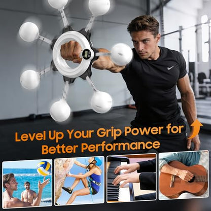 Forearm Trainer, Wrist Hand Exerciser Shoulder Reliever Ball Swing Arm Chest Upper Body Strength Workout Equipment for Men and Women Home Gym Workouts with 70-80LB Hand Grip Strengthener