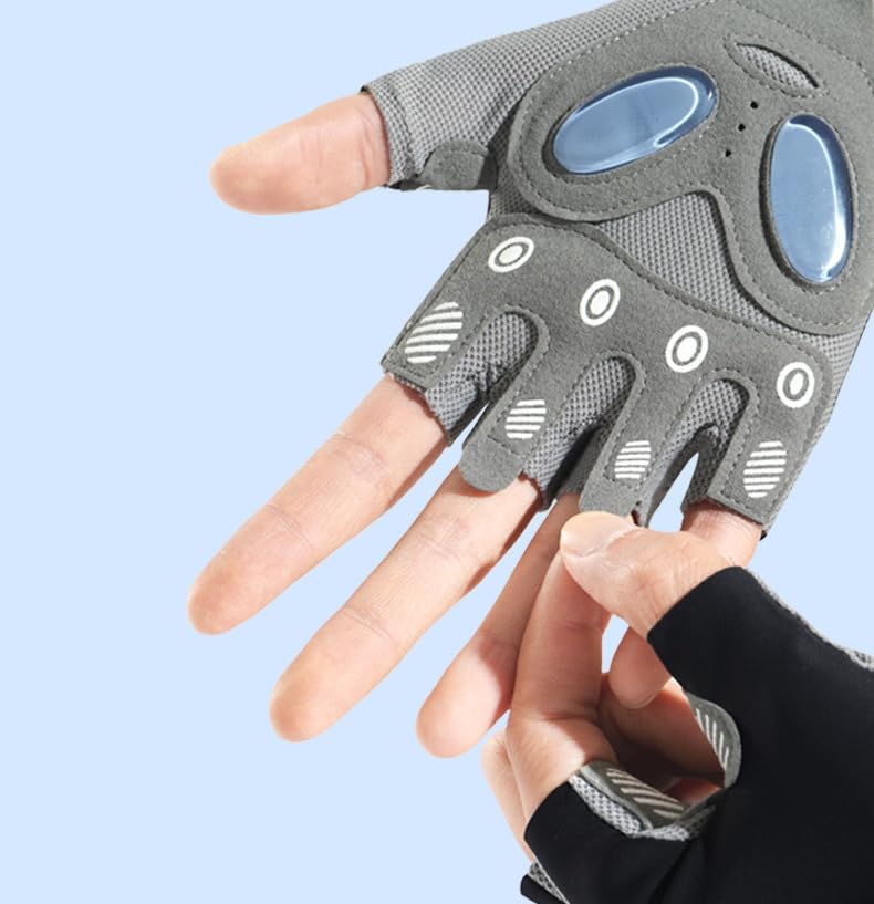Women's Workout-Gloves Fingerless-Breathable-Mesh-Gloves with Non-Slip Grip for Cycling Gym Fitness