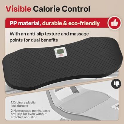 PASYOU Balance Board for Adults, Rock Stepper for Exercise at Home, Simulate Ski Machine with Resistance Band & LCD Display, 330lbs Weight Capacity, Ski Balance Trainer for Full Body