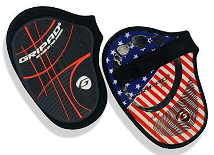 Gripad RX Lifting Grips | The Most Durable Grip Pads Yet | The Alternative to Weight Lifting Gloves, Gym Workouts, WOD, Weightlifting | Neoprene Hand Grips | Flexible Rubber Palm - color: American Flag