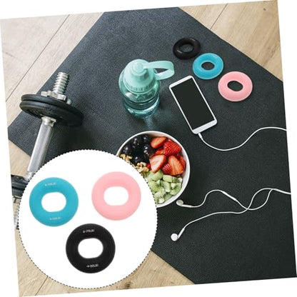 3Pcs Hand Grip Strength Trainer Multi-resistance Forearm Exerciser Rings for Grip and Finger Strength Portable Practical Hand Training Tool