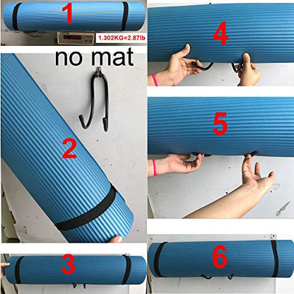 Yoga Mat Foam Rollers Wall Rack Wall Storage Mount Wall Holder Storage Shelf for Foam Rollers and Yoga Mat, Up to 8 Inch Diameter - No Mat -4/PK