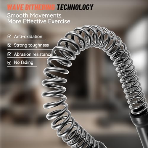 Weighted Ropeless Battle Ropes for Home Gym, 2PCS Portable Cordless Battle Ropes for HIIT Workouts, Cardio & Muscle Training, Low-Impact Cardio Training, Full Body Exercise Equipment for Men & Women