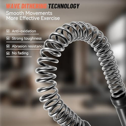 Weighted Ropeless Battle Ropes for Home Gym, 2PCS Portable Cordless Battle Ropes for HIIT Workouts, Cardio & Muscle Training, Low-Impact Cardio Training, Full Body Exercise Equipment for Men & Women